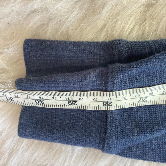 Men's American Eagle Sz Medium Long Sleeve Athletic Fit Waffle Knit Shirt Grey - Picture 9 of 9